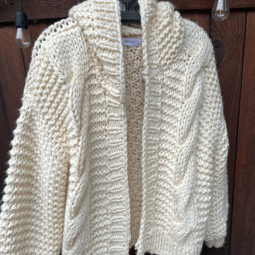Anthropologie Cable knit cardigan sweater